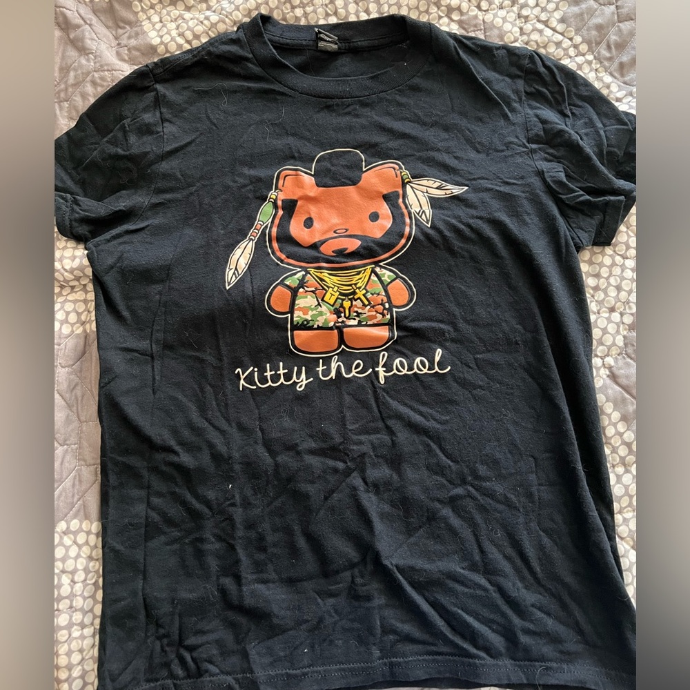 Hello Kitty Mr. T mashup graphic tee